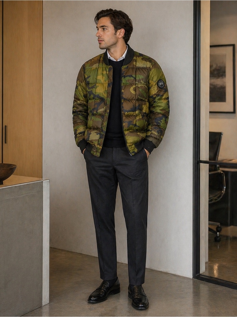 Canada Goose Mens Fraser Bomber Black Label